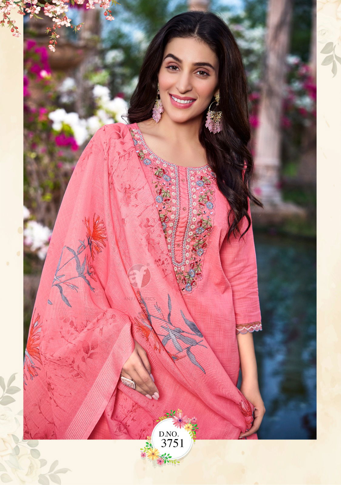 Af Patterns Vol 3 By Anju Pure Cotton Designer Kurti With Bottom Dupatta Wholesale Price In Surat
